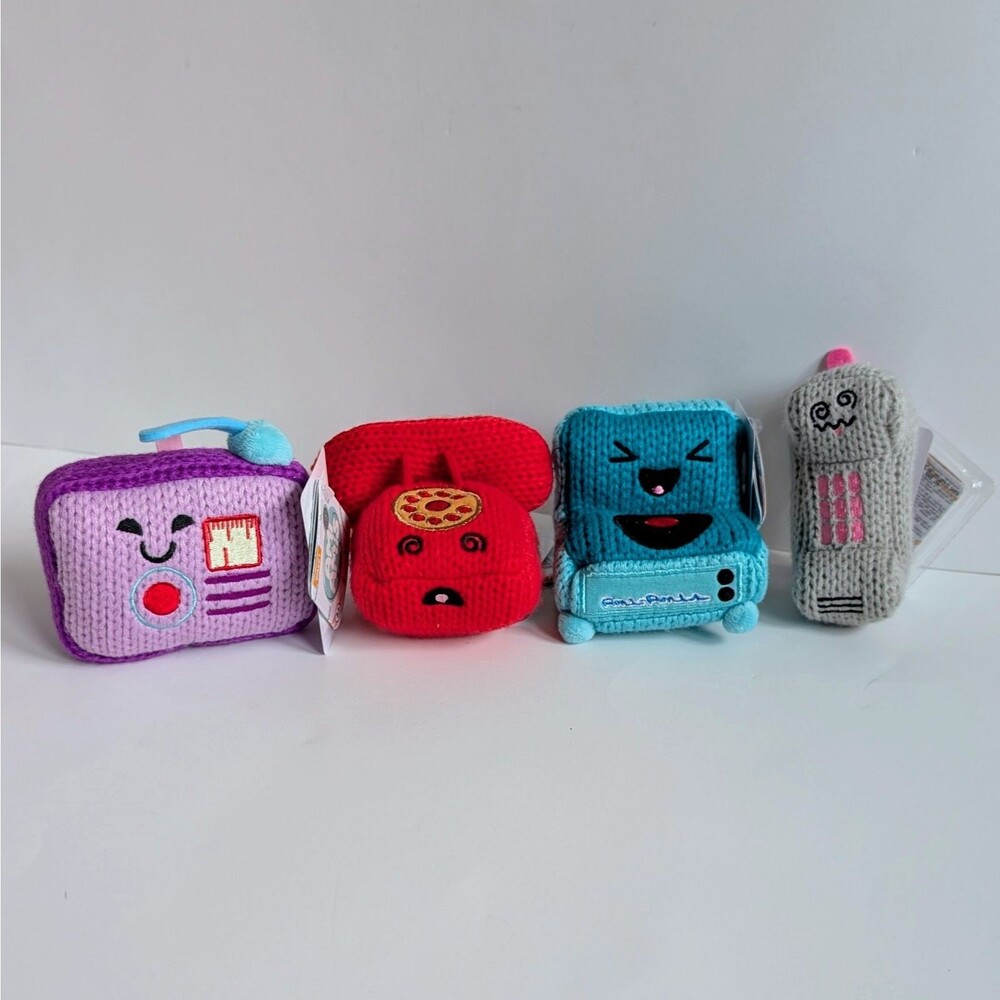 Lot of 4 Ami Amis Brick Roto Tammy Tunes Retro Addie Crochet Plushies 4" Jakks